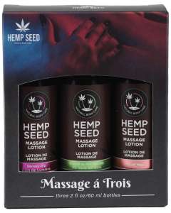 Earthly Body Hemp Seed Massage a Trois Lotion Gift Set