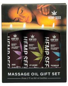 Earthly Body Hemp Seed Valentine's Massage Oil Gift Set