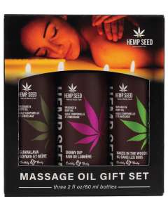 Earthly Body Hemp Seed Trio Massage Oil Gift Set