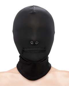 Fetish & Fashion Zippered Mouth Hood