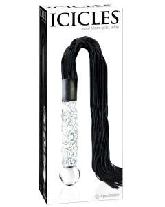 Icicles No. 38 Hand Blown Glass Whip Flogger