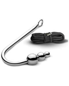 Master Series Roped Beaded Anal Hook with 21.4' Rope