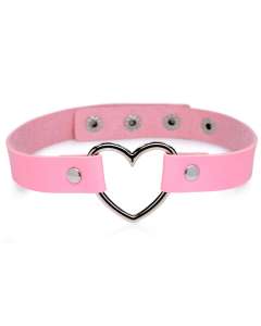 Master Series Chrome Heart Pink Choker