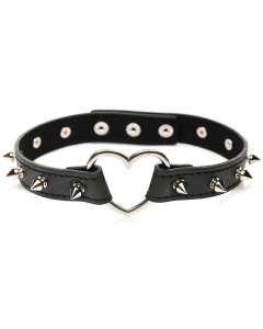 Master Series Spiked Heart Choker