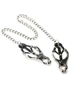Master Series Tyrant Metal Spiked Clover Nipple Clamps