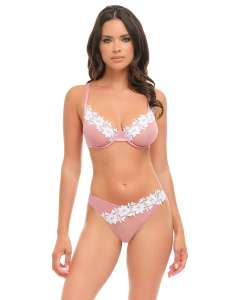 Oh La La Cheri Glinda Sheer Embroidered Mesh Bra & Panties Set