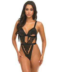 Oh La La Cheri Annika Fringe Open Cup Lace Teddy