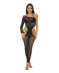 Pink Lipstick Star Sign Asymmetrical Bodystocking