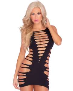 Pink Lipstick Slice & Dice Seamless Plunging Cutout Mini Dress