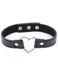 Plesur PVC Heart Chrome Choker Collar