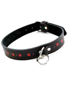 Plesur PU Leather Collar with Hearts