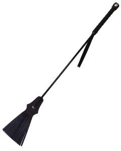 Rouge Tasseled Leather Riding Crop