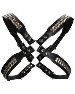 Shots Uomo Men’s Pyramid Stud Body Leather Harness