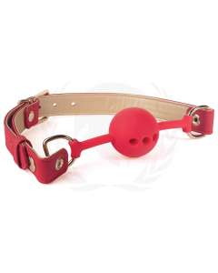 Spartacus Breathable Silicone Ball Gag with 2-Tone PU Straps