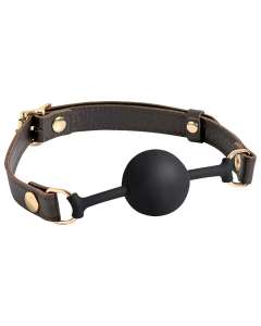 Spartacus Silicone Ball Gag with Brown Leather Strap