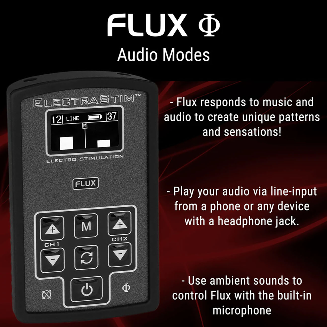 ElectraStim Flux EM180 Electro Stimulator Audio Modes