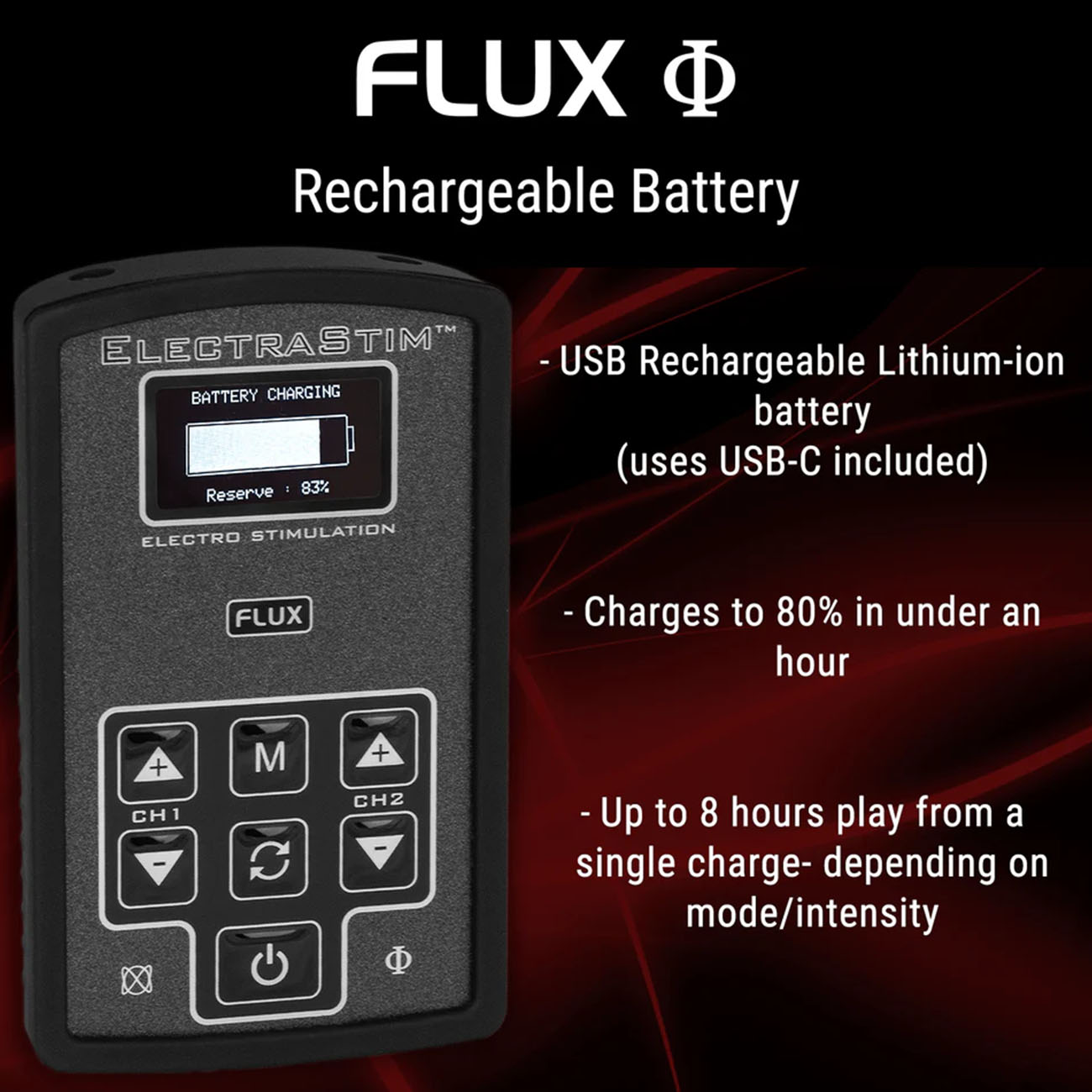 ElectraStim Flux EM180 Electro Stimulator Rechargeable