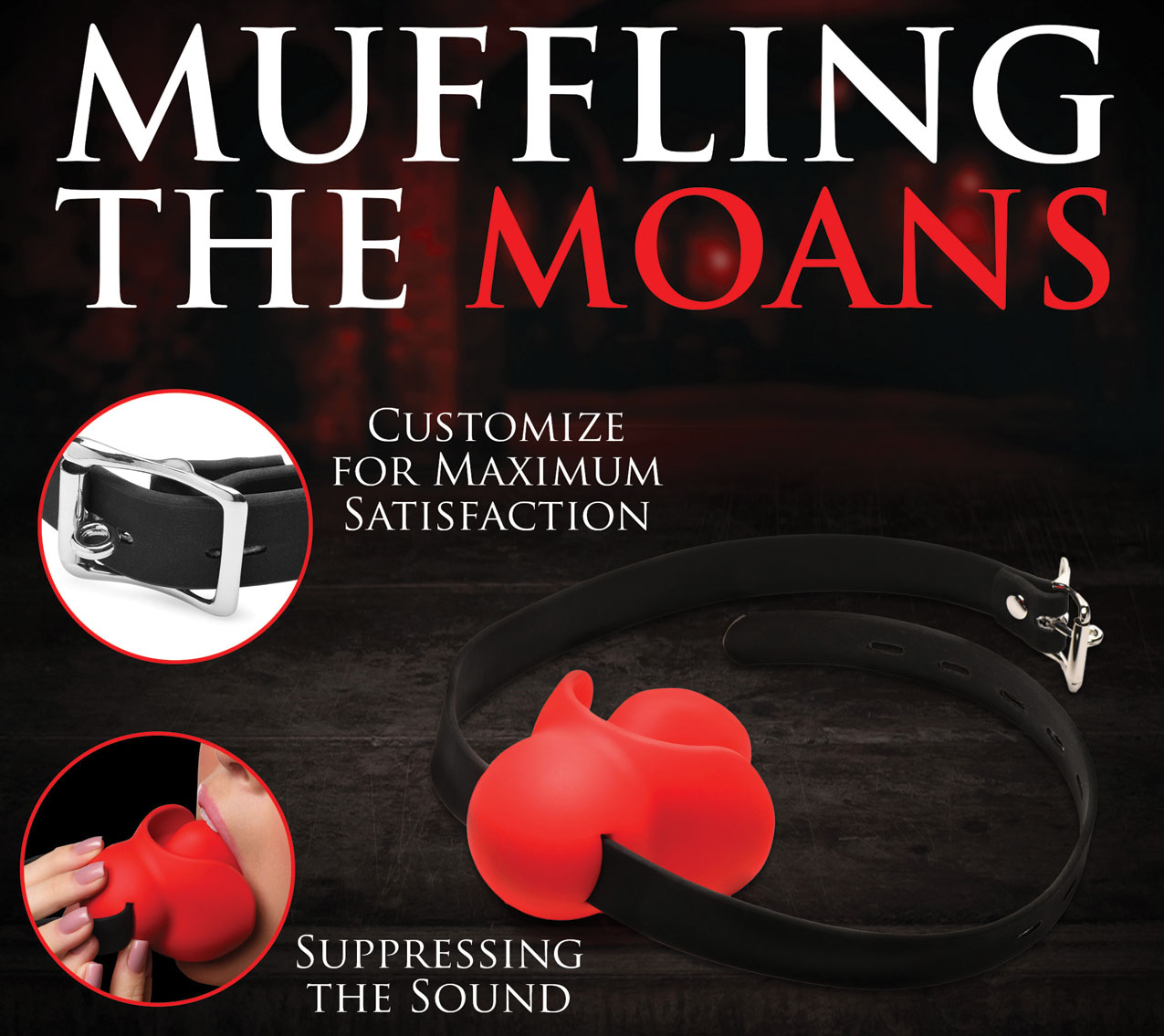 Master Series Gag Order Extreme Silicone Ball Gag Features