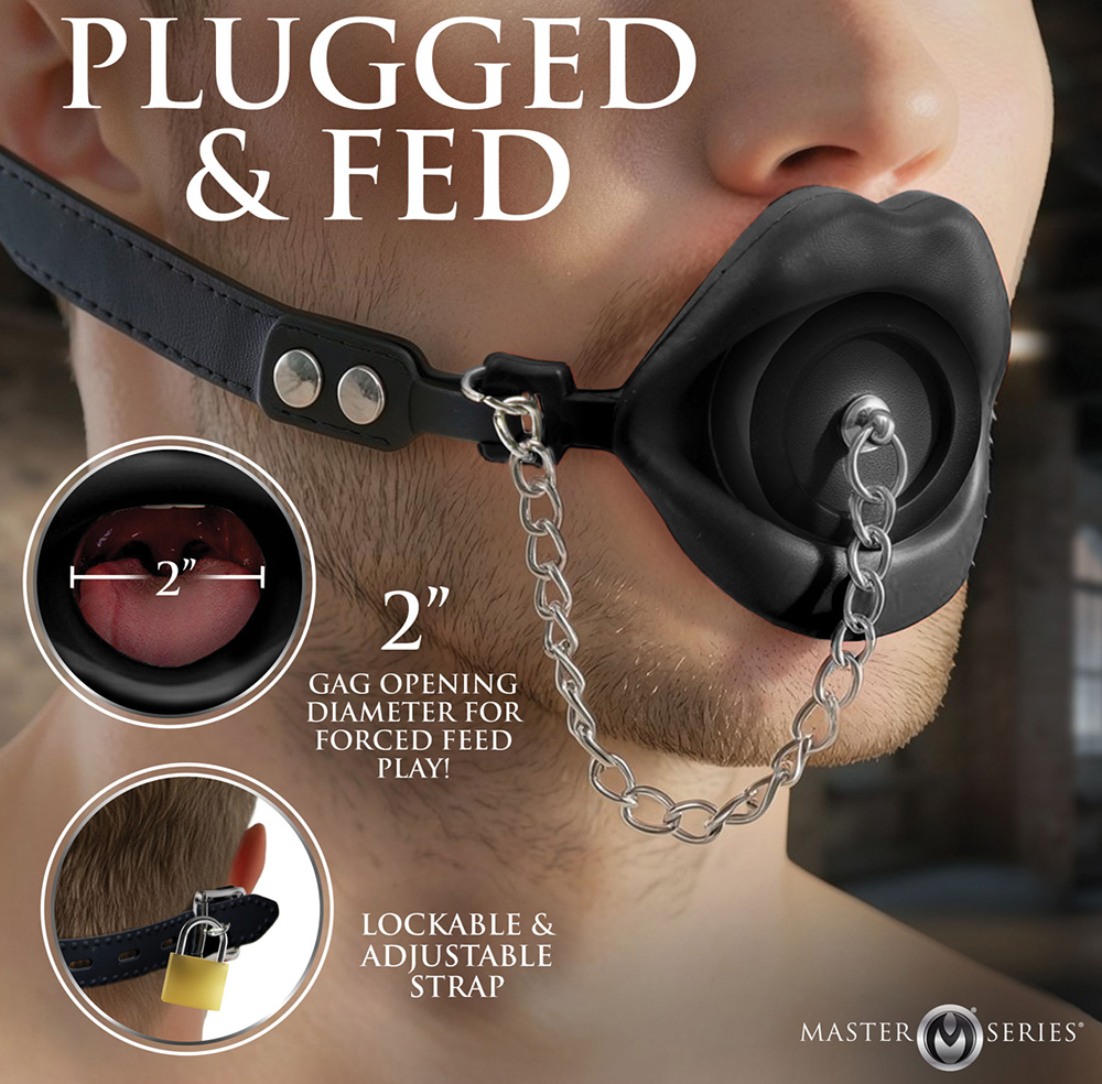Master Series Plugged Silicone Feeding Gag Features
