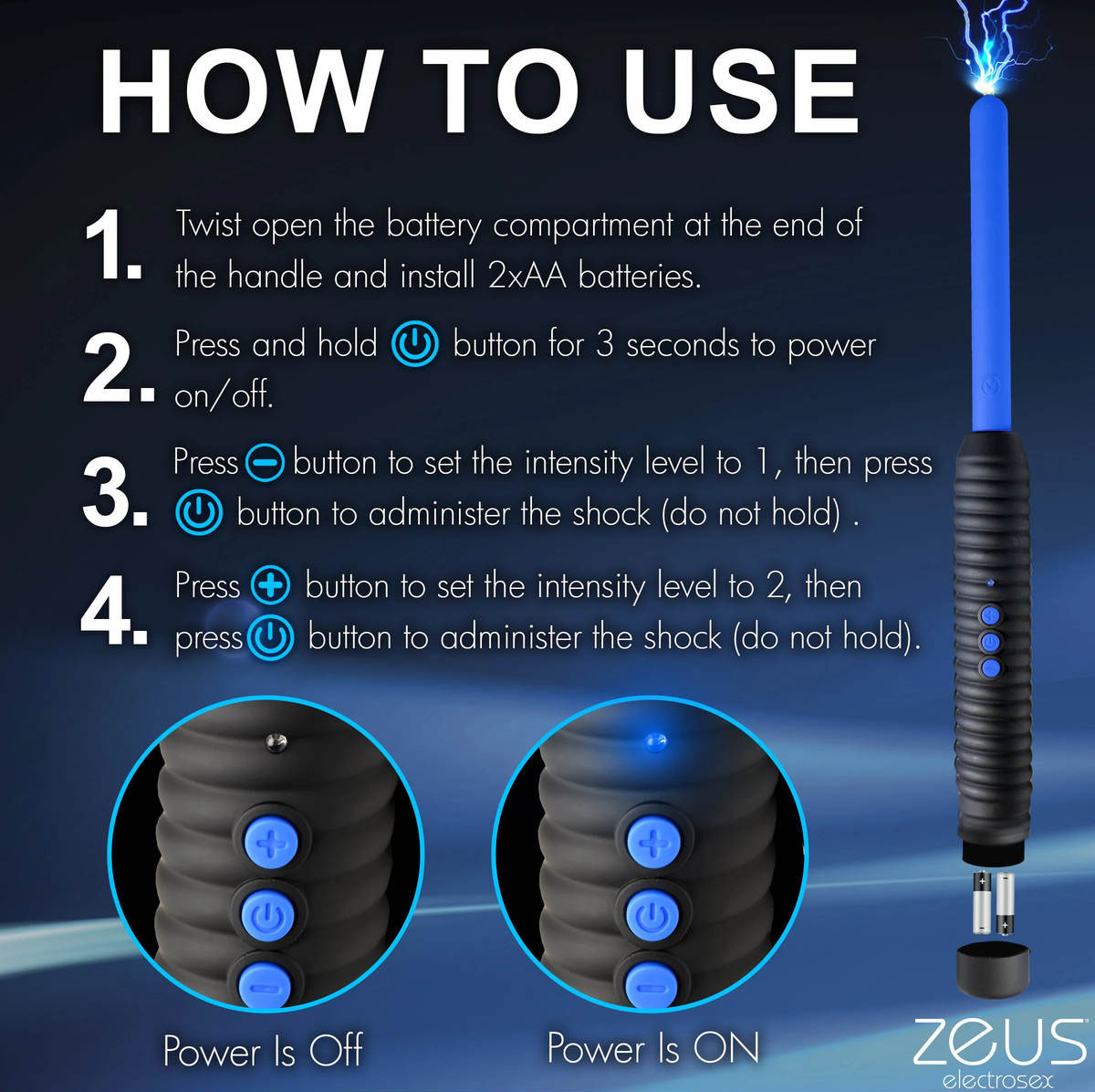 Zeus Shock Rod E-Stim Zapping Wand How to Use