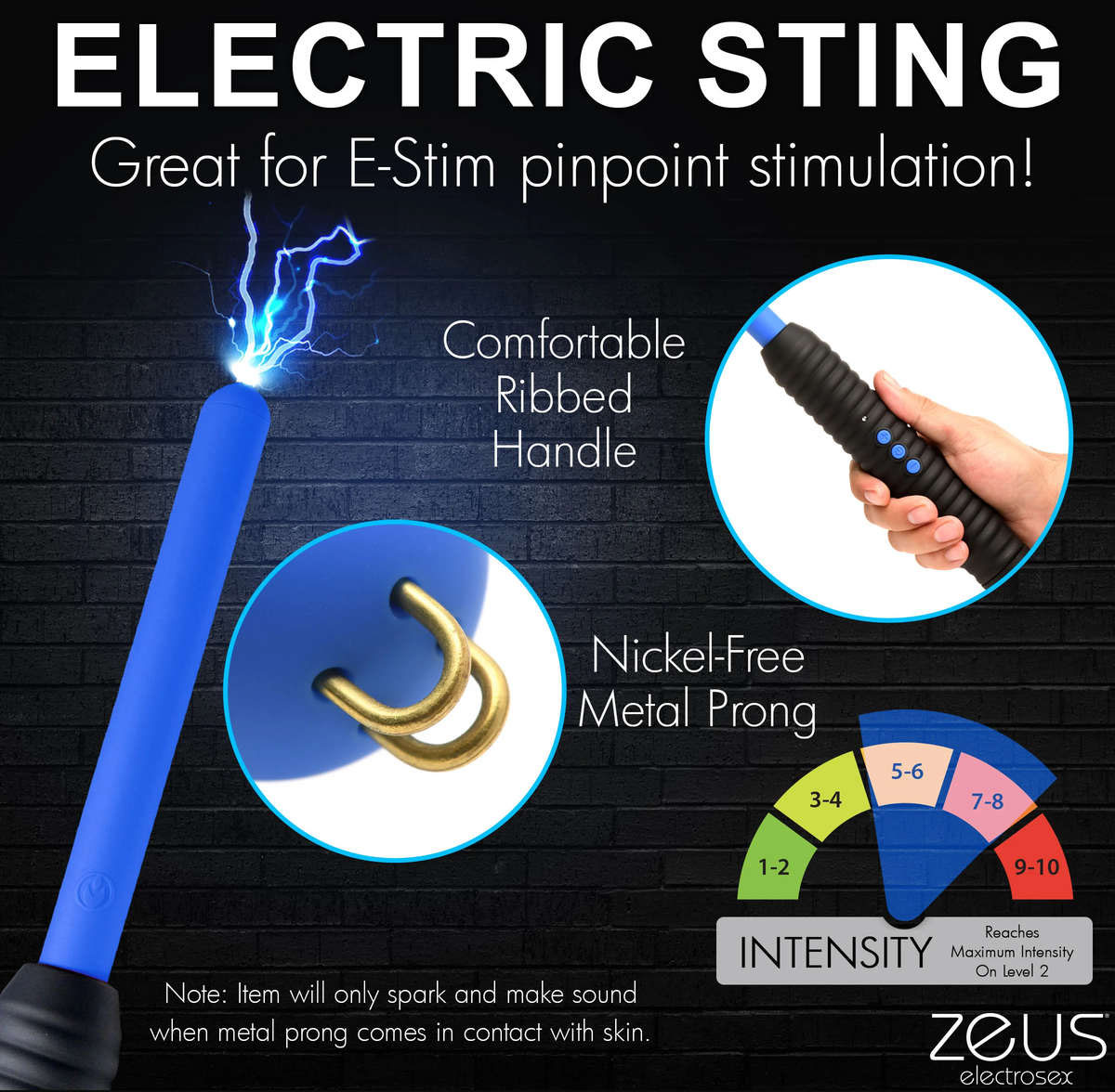 Zeus Shock Rod E-Stim Zapping Wand Intensity Overview