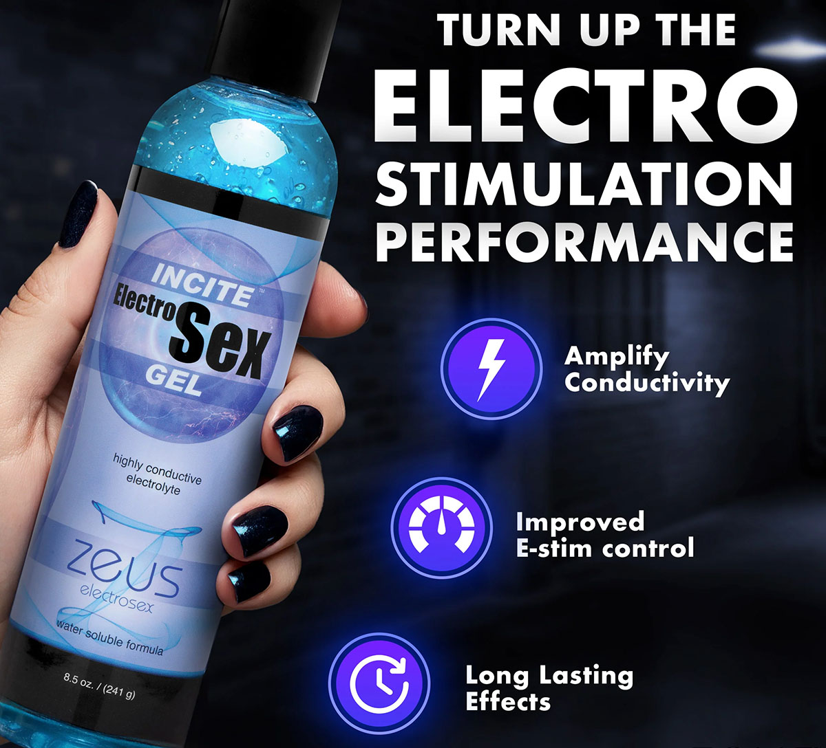 Zeus Incite Electro Sex Gel Features